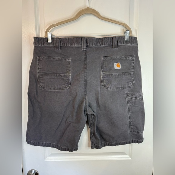 Carhartt Men’s Gray Rugged Flex Relaxed Fit Canvas Work Shorts - Size 40 - Picture 4 of 9